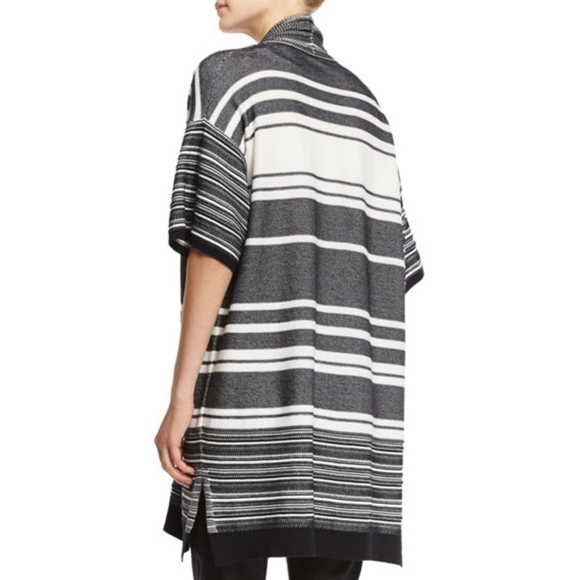 Vince 100% Cotton Multi Stripe Open Cardigan Sweater - Picture 2 of 8